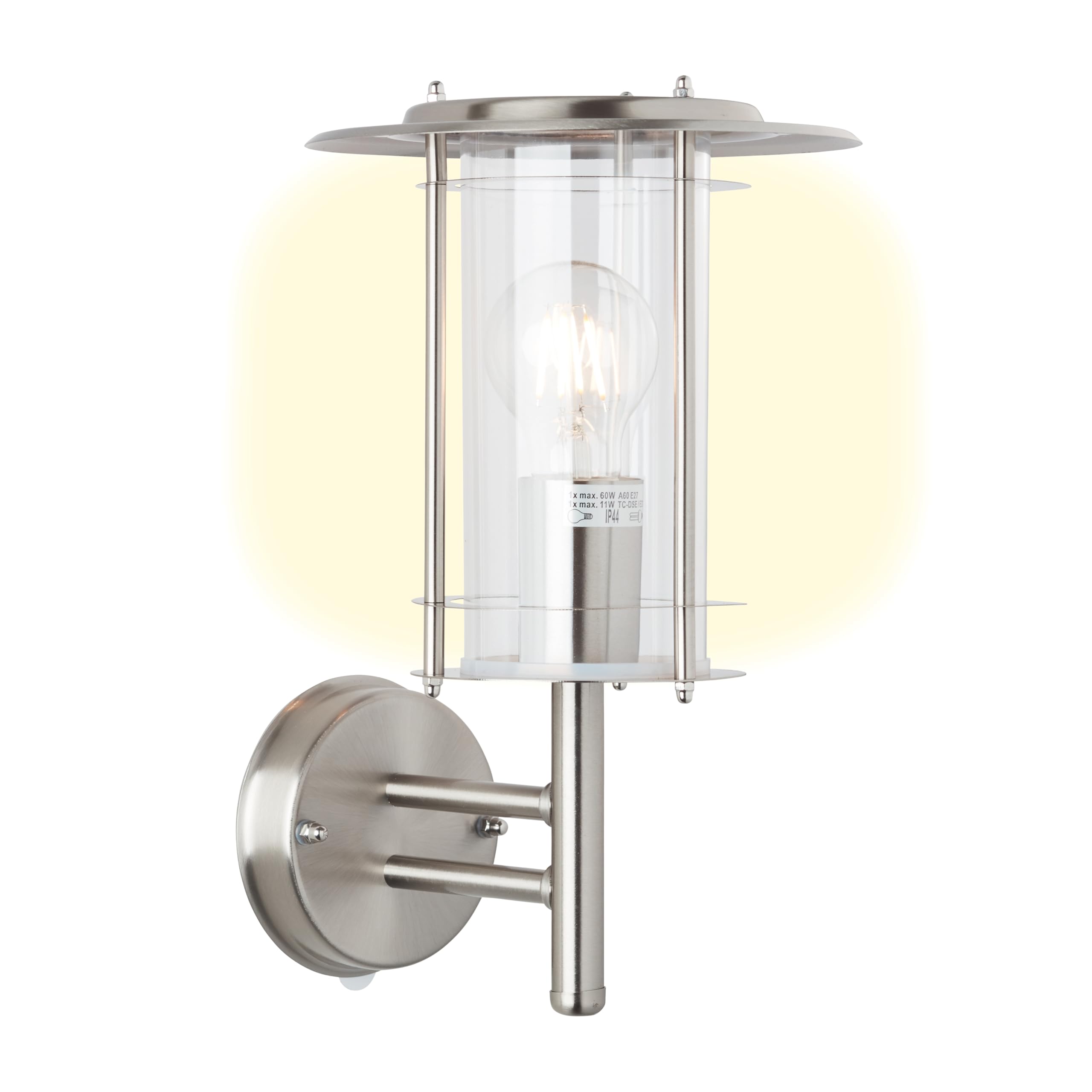 Brilliant York 44781/82 Wall Light Stainless Steel 22 x 50 x 32 cm