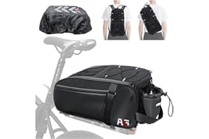 AO LI GEI Bike Bags for Bicycle Rear Rack - 15L Waterproof Ebikes Trunk Bag with Rain Cover & Water Bottle Holder,Reflective Bike Pannier Saddle Bag for Commuter Travel Outdoor