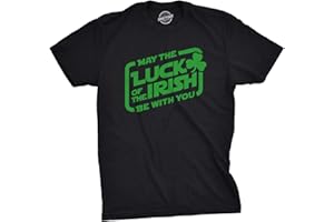 CRAZY DOG T-SHIRTS Mens Saint Patricks Day T Shirts Funny St Pattys Tees for Partying Parade Tee for Guys