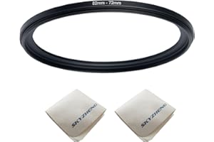 SKYZHENG 82mm Lens to 72mm Camera Lens Adapter 82mm to 72mm Step Down Ring Adapter Ring for All Brands of UV ND CPL, with Premium Lens Wiping Cloth 2 Pack (82mm-72mm)