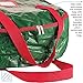 ZOBER Christmas Wreath Storage Container - 30 Inch Wreath Bag for Artificial Wreaths - Dual Zippered Wreath Storage W/Strong, Durable Handles - Green
