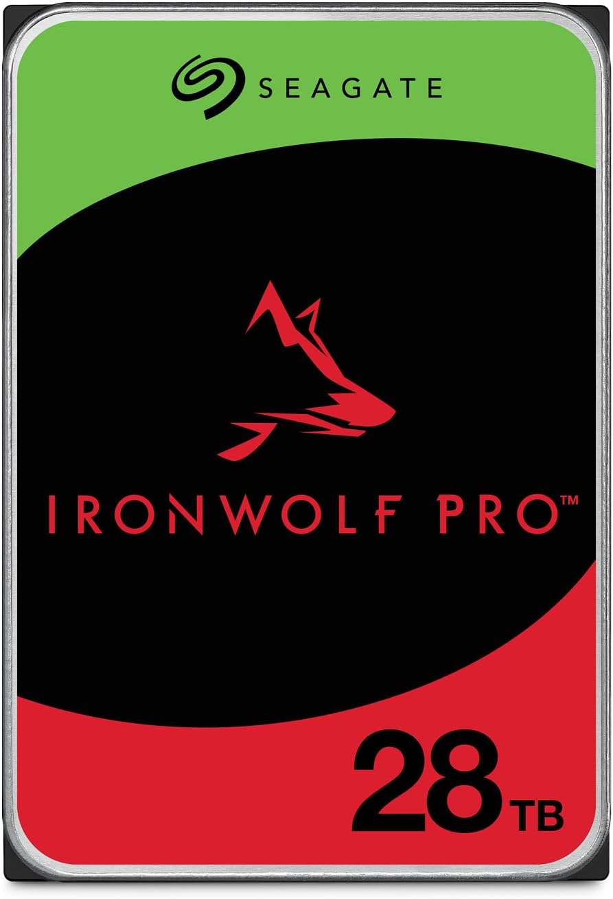 Seagate IronWolf Pro 28TB NAS Internal HDD 3.5" 7200 RPM CMR 512MB SATA 6Gb/s