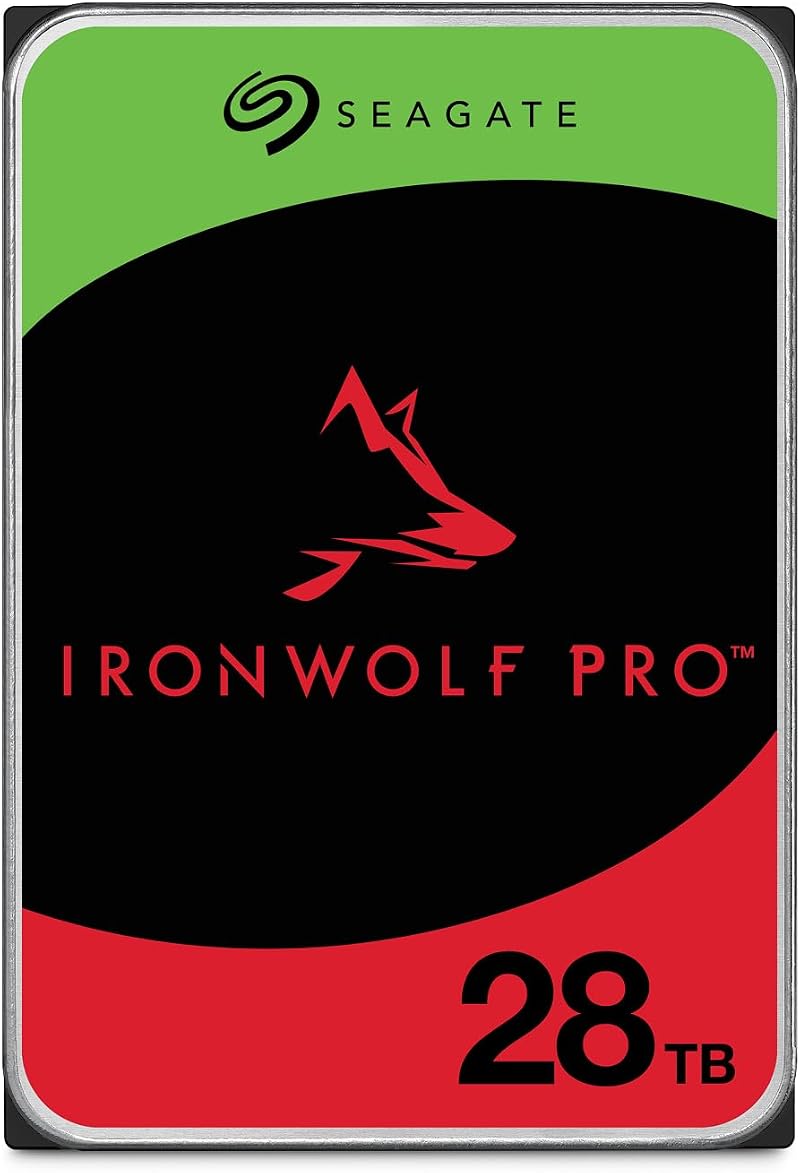 Seagate IronWolf Pro 28TB NAS Internal HDD 3.5" 7200 RPM CMR 512MB SATA 6Gb/s