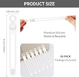 TamBee Reusable Silicone Cable Ties 16pcs White Wire Organizer view 2
