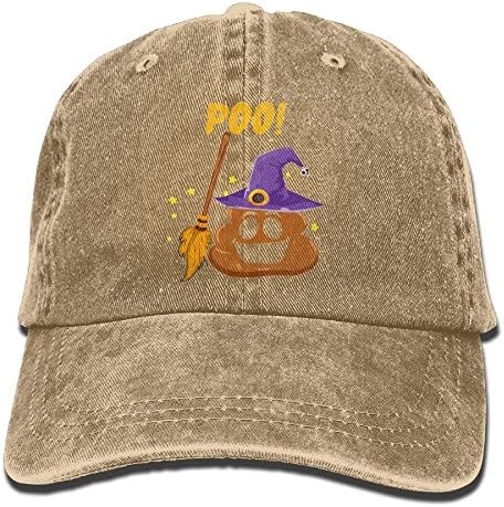 Quzim Cowboy Hat Cap For Men Women Poo Mean Boo Poop Witch Emoji Funny Halloween