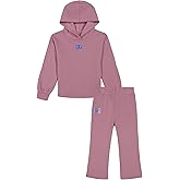 Under Armour Baby Girls' 2-Piece Fleece Sweatshirt and Sweatpants Set, Soft & Comfortable, Pink Rival, 24M
