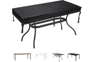TOHONFOO Rectangular Patio Table Cover - Waterproof Anti-UV Outdoor Dining Table Cover - Outdoor Patio Furniture Cover 75" L x 40" W x 6" H