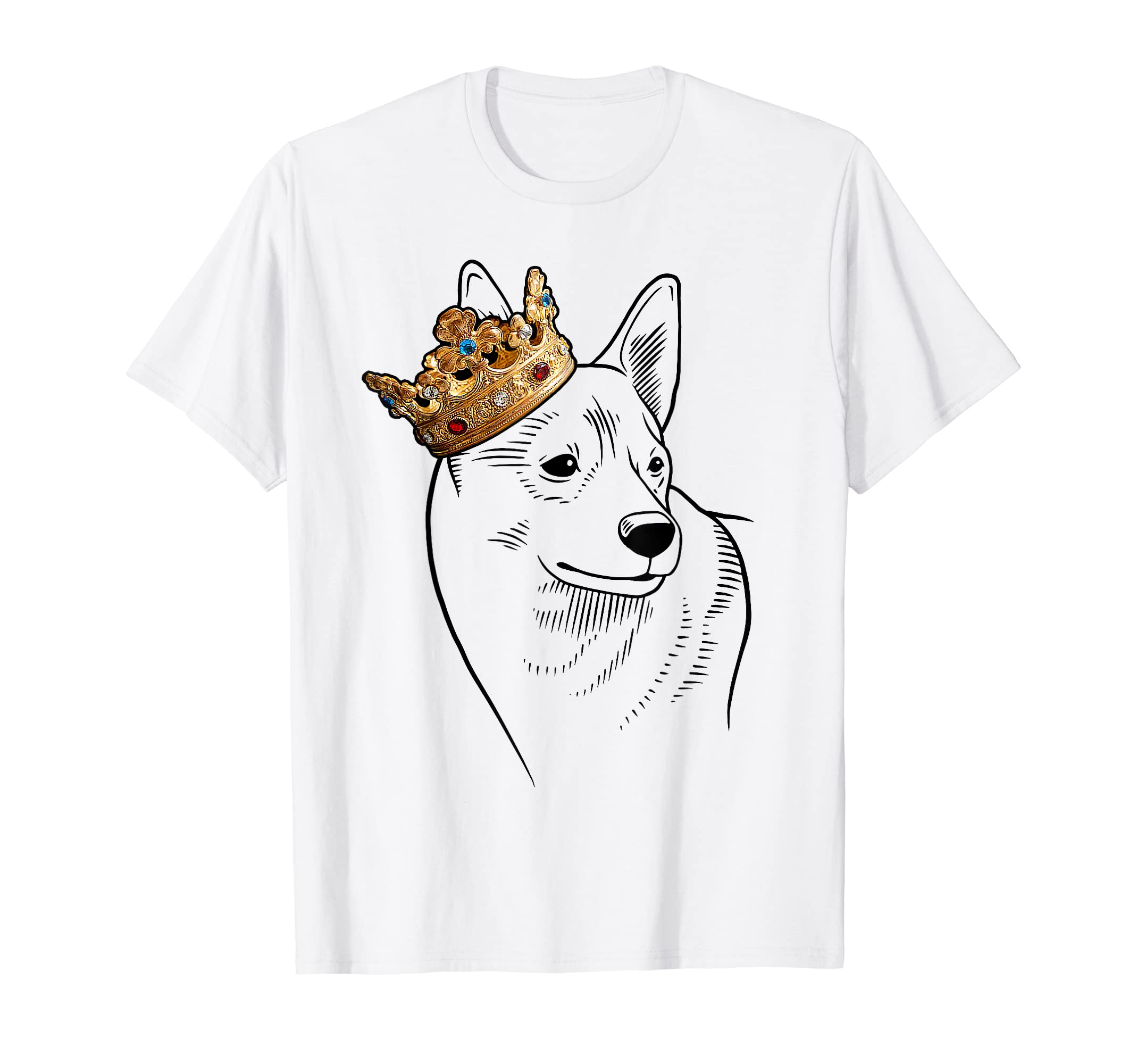 Norwegian Lundehund Dog Wearing Crown T-Shirt