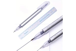 Tumalab 10 Pcs Tattoo Skin Marking Pen 0.5mm & 1mm Precision Tips for Tattoo Stencil Outline&Eyebrow Embroidery&Surgical Marking Included Paper Ruler+ Free 1mm Marker Random Color