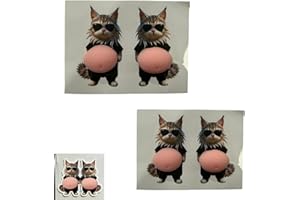 3D Cat Belly Sticker, New 2Pcs Super Soft Silicone Anti-Collision Sticker for Home Aesthetics, Cute Wall Protector for Corner