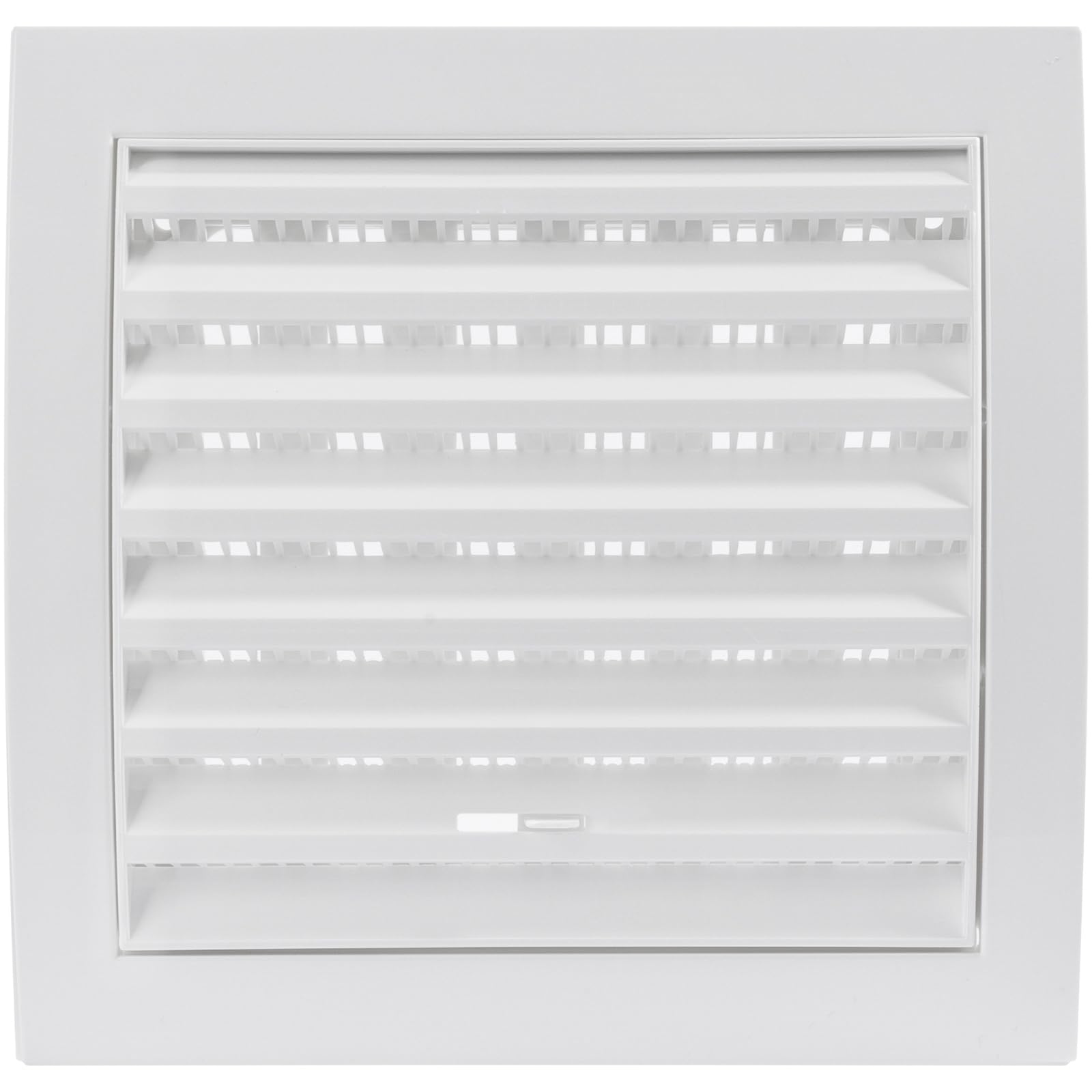 Vent Systems 150 x 150 mm / 6 x 6 Inch White Square Louvered Air Supply Vent Cover with Slider - Dryer, Air Conditioner Vent Cover, HVAC Exhaust Ventilation Grille for Bathroom, Home, Kitchen
