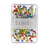 Bohin 1-1/4 Inch Glass Head Sewing Pins 80 Count