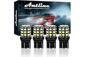 Antline 7443 7440 T20 992 7441 7444 W21W LED Bulbs White, 12-24V Super Bright 1000 Lumens Replacement for Backup Reverse Lights, Tail Brake Lights, Turn Signal Lights (Pack of 4)