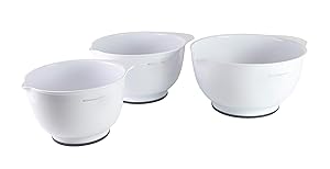 KitchenAid Classic Bowls, Mixing, White, Set of 3