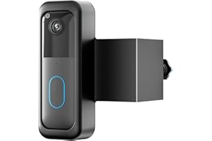 TIZOMI Anti-Theft Blink Doorbell Mount, No-Drill Mounting Bracket for All-New Blink Video Doorbell Camera, Non-Blocking Motion Sensor, Easy to Install, Door Mount Holder for Apartments, Renters (Black)