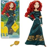 Disney Store Official Princess Classic Doll (Merida), 11 Inches, Includes Brush with Molded Details, Fully Posable Toy in Classic Outfit - Disney Princess Toys