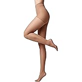 Conte Women's High Waist Compression Pantyhose Tights with Control Top Active 40 Denier