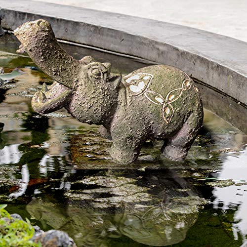 TOTAL POND A16541 TotalPond Hippo Pond Fountain Spitter, Green