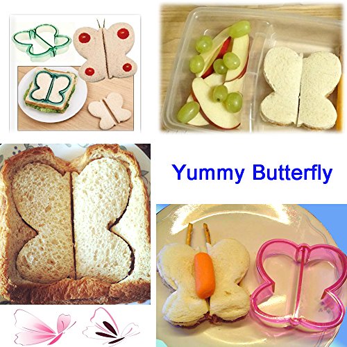 Set of 6 - Adorable Animal Shapes of Sandwich Cutter for Kids - Dinosaur, Dolphin, Elephant, Dog, Butterfly & Train or Star - More Fun, Toy Kids Set - Make Kids Enjoy Lunchtime