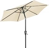 Christow Tilting Garden Parasol Umbrella UV Protective Polyester Canopy with