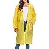 JMinger Raincoats For Women Men Reusable Portable Waterproof EVA Long Rain Ponchos with Hoods