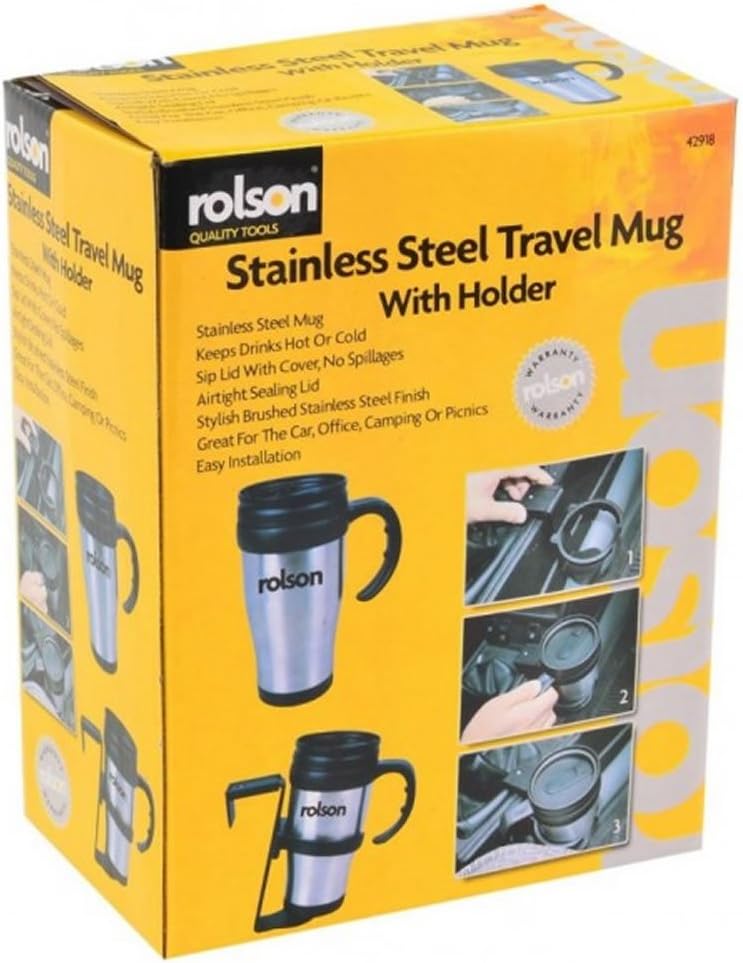 Rolson 42918 Stainless Steel Travel Mug, 1 Count (Pack of 1) - Image 4