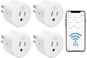 Eightree Smart Plug 5GHz & 2.4GHz, Smart Outlet WiFi Socket with APP Remote Control, Compatible with Alexa & Google Home, 4 Packs