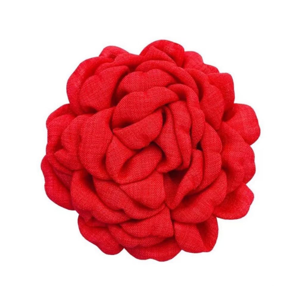 Red Rose Flower Hair Clip, Artificial Red Rose Flower Hairpin for Bridal Bridesmaid Girls, Dancer Hair Brooch and Pins for Women, Rose Red Hair Accessories for Christmas, Wedding