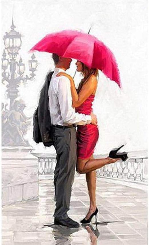 Pintura digital DIY pareja enamorada pintura