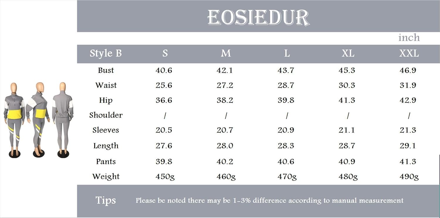 EOSIEDUR Women Casual Tracksuit 2 Piece Zip Top Jacket and Elastic Waistband Pant Women Windbreaker Tracksuit Sets at  Women’s Clothing store