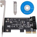 Lazmin 2 Port SATA PCIe Controller Card SATA III 6Gbps Expansion Adapter view 6