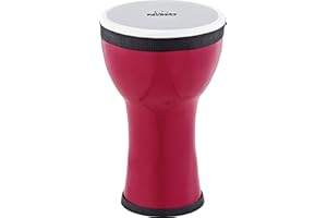 Nino Percussion Kids' Djembe, 100% Synthetic Pre-Tuned, Compact Size-NOT Made in China-Bubble Gum Finish, for Classroom Music or Playing at Home, 2-Year Warranty (NINO-EMDJ-BG)