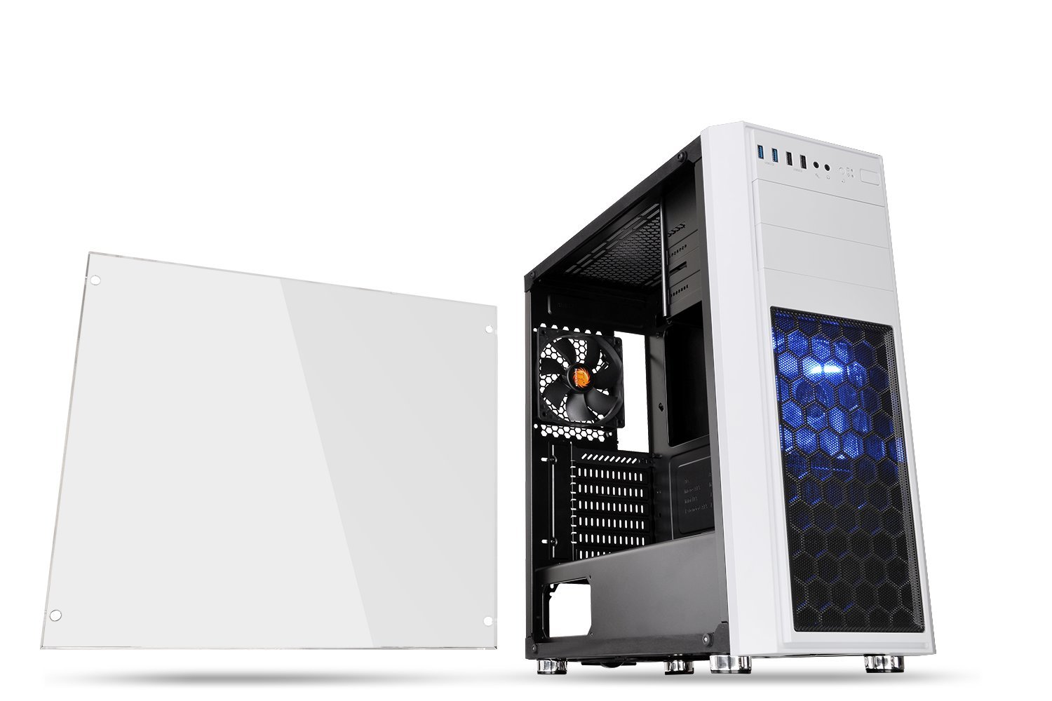 Thermaltake Versa H26 White /w casefan ミドルタワー型PCケース [ホワイトモデル] CS7071 CA-1J5-00M6WN-01商品画像