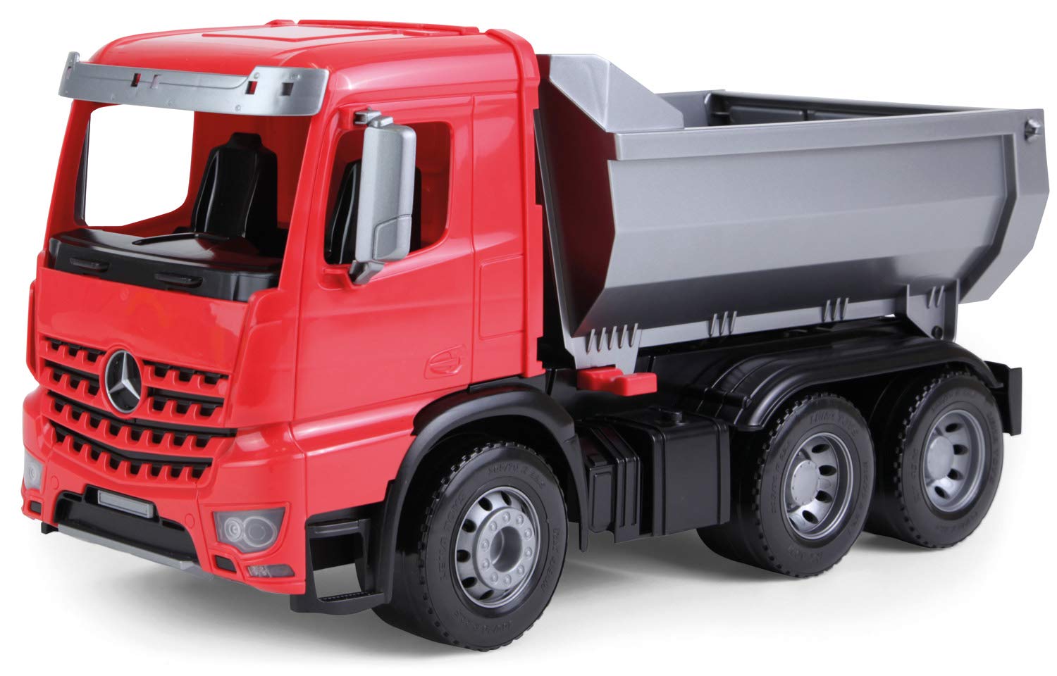 Lena 04610 - Worxx Mercedes Benz Arocs dump truck, approx. 45 cm, construction toy vehicle for children from 3 years of age, with lockable dump body and movable tailgate