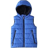 Hiheart Boys Girls Zip-up Fleece Lined Thick Padded Vest with Hood