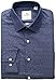 Ben Sherman Men's Paisley Printed Twill Spread Collar Dress Shirt, Navy, 17.5