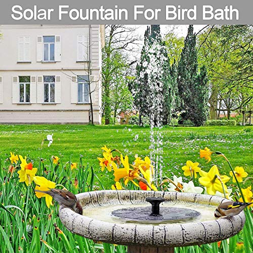 Jutai Solar Fountain Kit With 2000mAH Battery - 3.5W Glass Panel Water Pump For Bird Bath & Garden