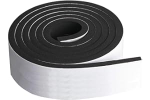 Neoprene Foam Strip Roll by Dualplex, 3" Wide x 10' Long 1/4" Thick, Weather Seal High Density Stripping with Adhesive Backing – Weather Strip Roll Insulation Foam Strips