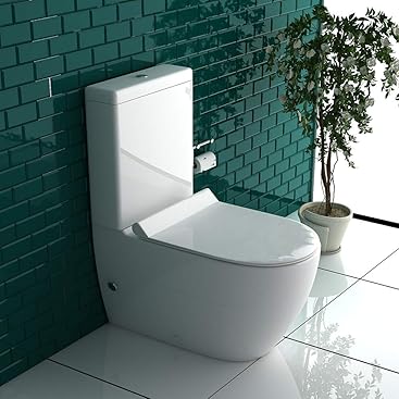 Design Stand-WC aus Keramik mit Bidet/Taharet-Funktion inkl. Spülkasten