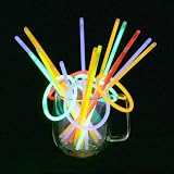Vicloon 100 Glow Sticks with Connectors Neon Party Lights for Bracelets view 2