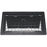 Witten 500bl Manual Foundation Vent With Damper, Black | Foundation Vents, Ventilation, ABS Vents, Black Vents, 16 in W, 8 in H, 57 sq-in Net Free, Black Oxide