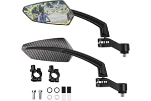 Addmotor Bike Mirrors, 1 Pair Bicycle Mirror Handlebar Mount, 360° Adjustable Rotatable Bike Mirror, HD, Safe Handlebar Rearv