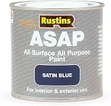 RUSTINS ASAP Paint Blue 250 ml Enamel Quick Dry Low Odor Exterior Interior