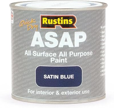 RUSTINS ASAP Paint Blue 250 ml Enamel Quick Dry Low Odor Exterior Interior