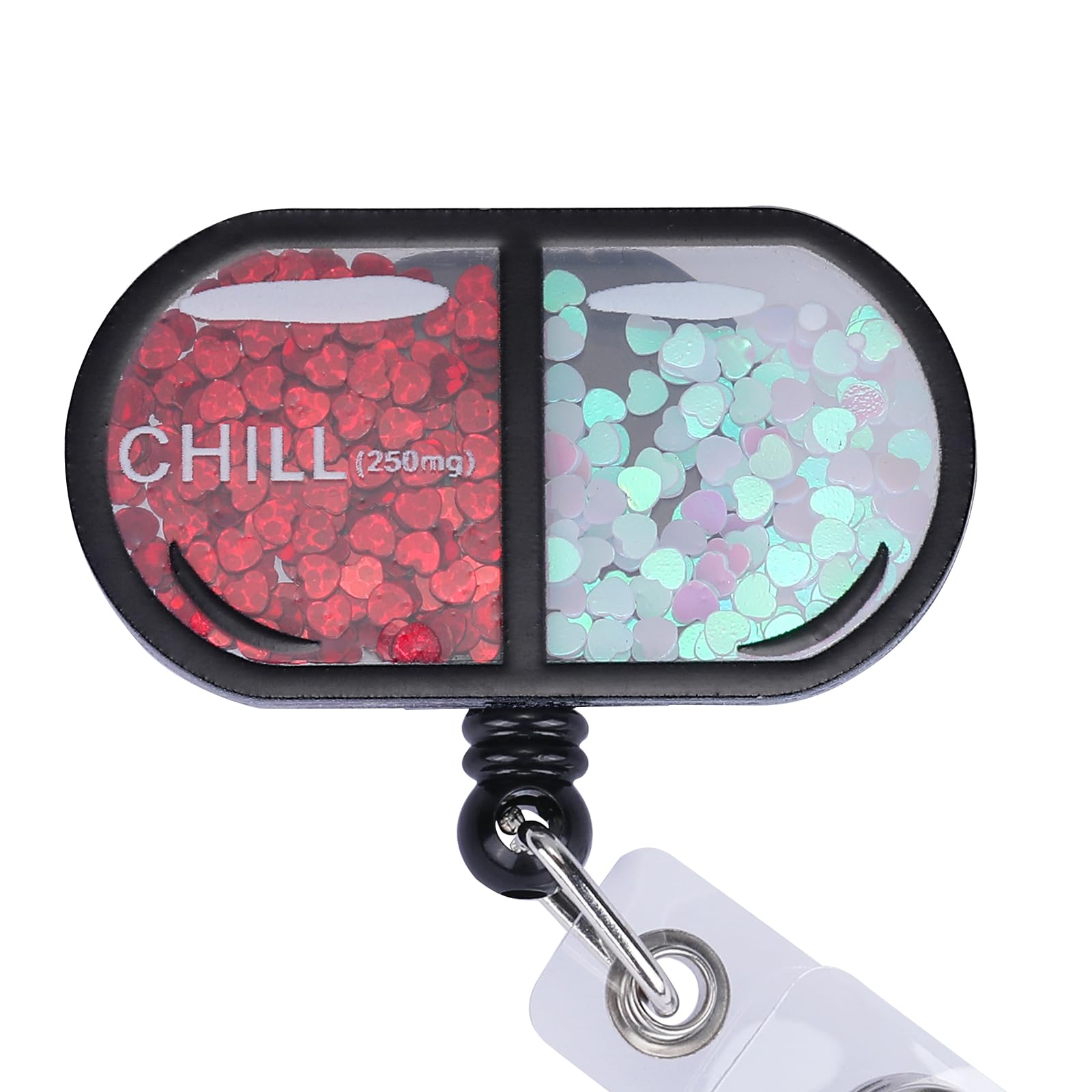 BEEFLYING Nurse Badge Reel Retractable Cute Pill ID Card Badge Holder with Swivel Alligator Clip for Office School Hospital Teacher Nursing Name Tag Card