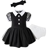 FairySassy Baby Toddler Girl Dress with Bloomer Short Halloween Movie Costume with Diaper Cover