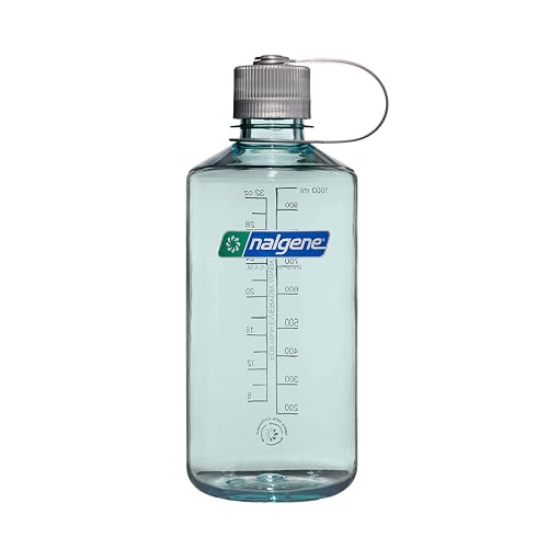 Nalgene 32 oz Narrow Mouth Water Bottle | BPA-Free, Durable & Leak Proof, Lightweight Bottle for Hiking, Gym & Travel, Seafoam