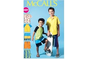 McCall's Patterns M6548 Children's/Boys' Shirt, Top and Shorts, Size CHJ (7-8-10-12-14)