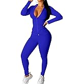 CLOCOR Womens 2 Piece Outfits Sweatsuits - Tracksuit Set Long Sleeve Crop Top & Drawstring Wide Leg Pants with Pockets