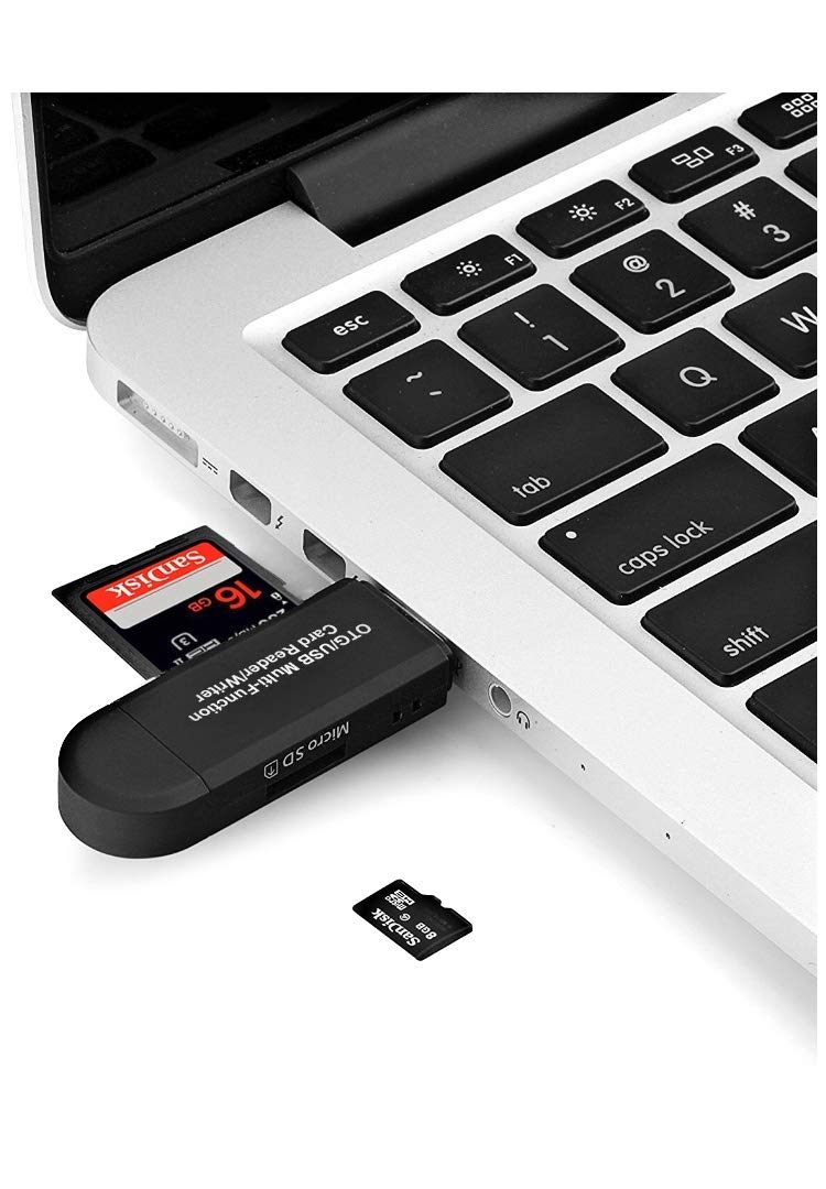 GETDL SD/Micro SD Card Reader, Micro USB OTG Adapter and USB 2.0 Portable Memory Card Reader for SDXC, SDHC, SD, MMC, RS-MMC, Micro SDXC, Micro SD, Micro SDHC Card and UHS-I Cards